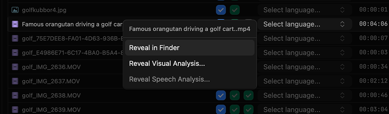 Reveal media files in Finder or File Explorer